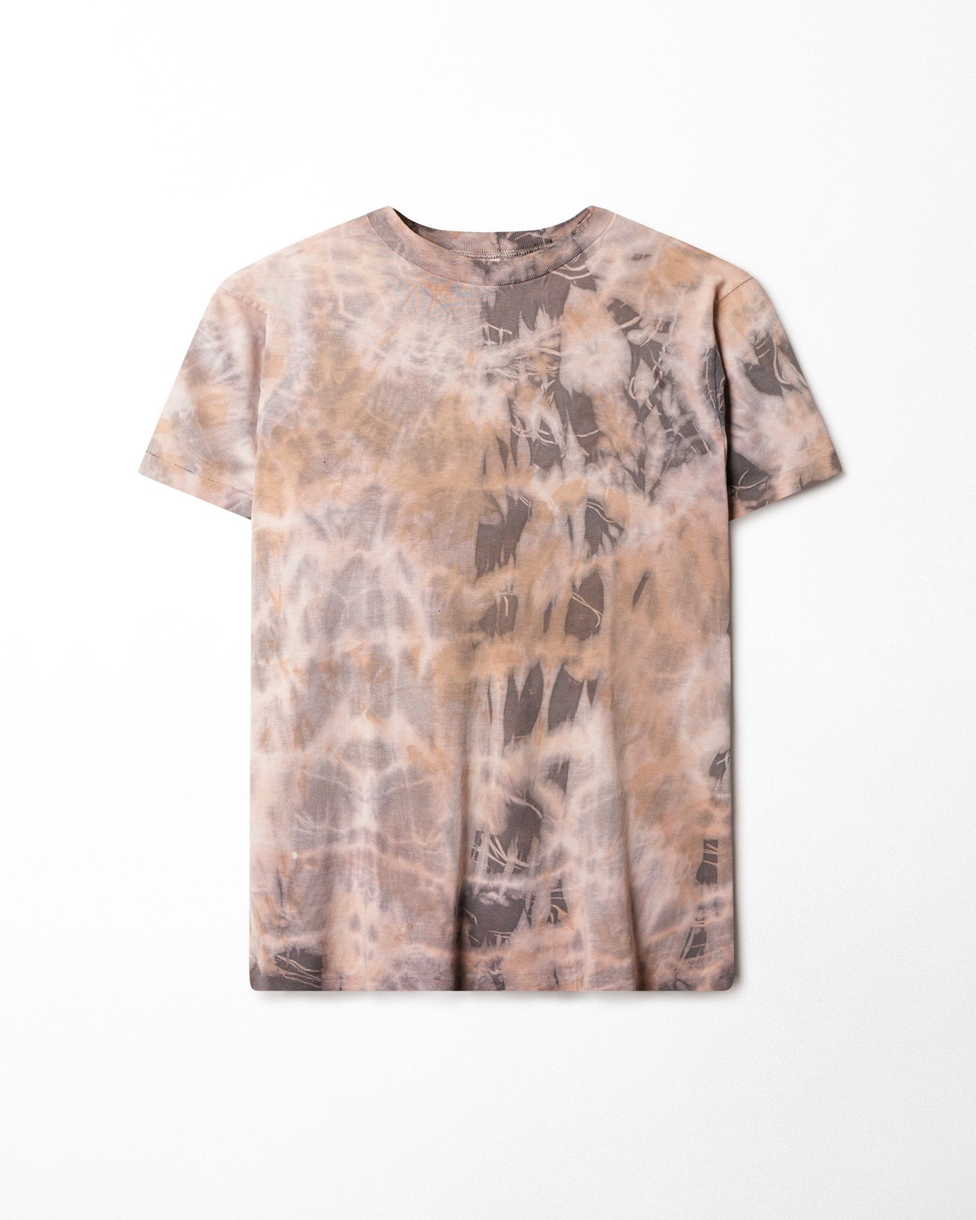 GREY AND ORANGE TIE-DYE T-SHIRT