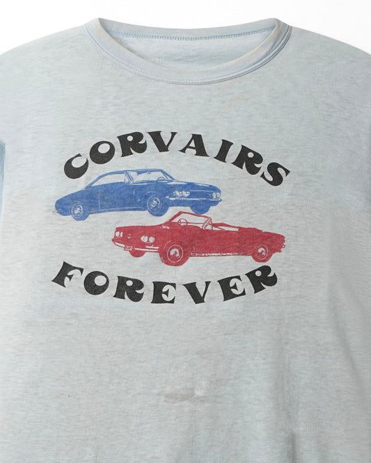 “CORVAIRS FOREVER” LIGHT BLUE FADED T-SHIRT