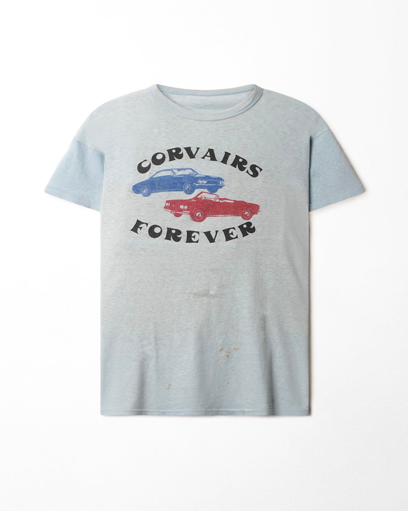 “CORVAIRS FOREVER” LIGHT BLUE FADED T-SHIRT