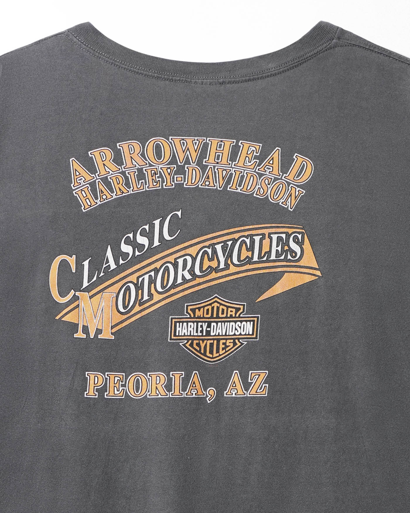 HARLEY-DAVIDSON "ARROWHEAD MOTORCYCLES" FADED GREY T-SHIRT