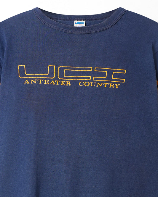 CHAMPION "UCI ANTEATER COUNTRY" BLUE FADED STRIPED T-SHIRT