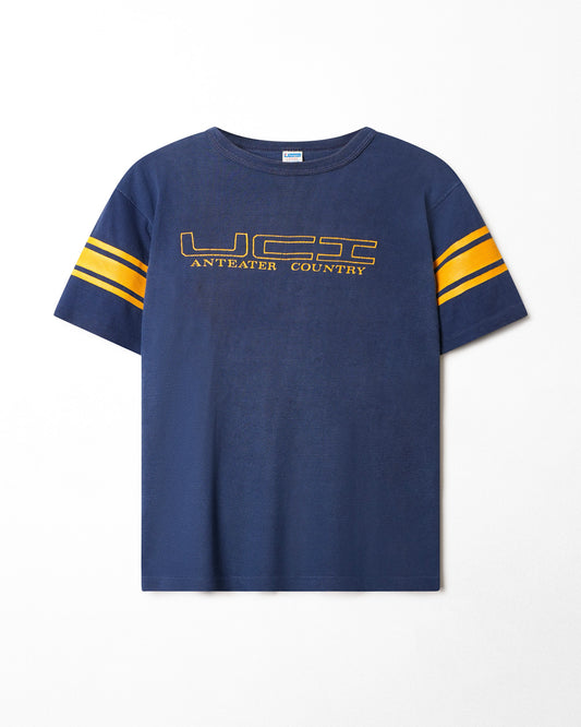 CHAMPION "UCI ANTEATER COUNTRY" BLUE FADED STRIPED T-SHIRT