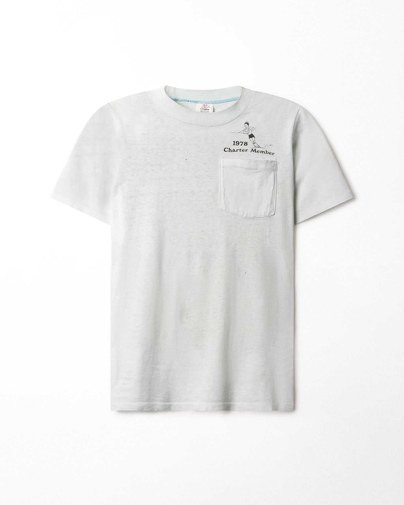 HI CRU "CHARTER MEMBER" LIGHT BLUE POCKET T-SHIRT