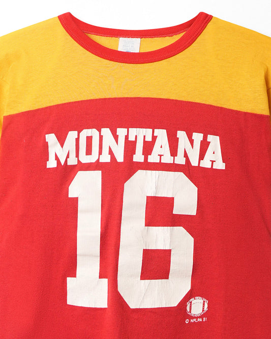 1ST STRING "MONTANA 16" RED RINGER T-SHIRT