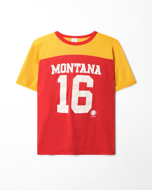 1ST STRING "MONTANA 16" RED RINGER T-SHIRT