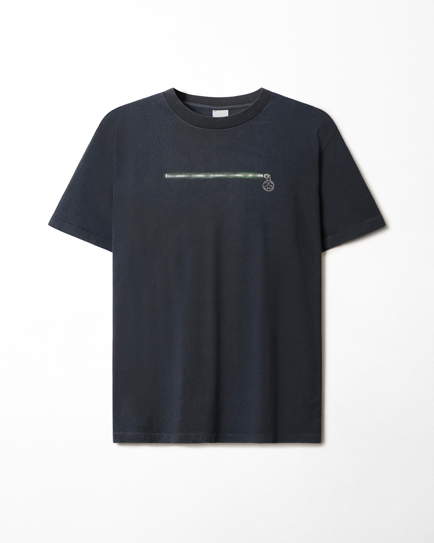 STUSSY "ZIP" BLUE FADED T-SHIRT