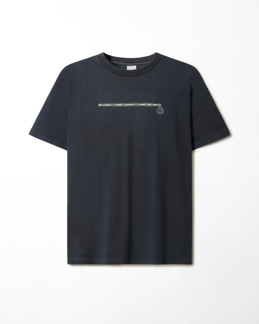 STUSSY "ZIP" BLUE FADED T-SHIRT