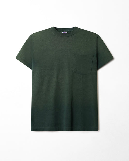 BVD GREEN FADED POCKET T-SHIRT
