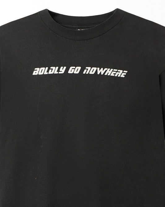 GIANT "BOLDLY GO NOWHERE" BLACK FADED T-SHIRT