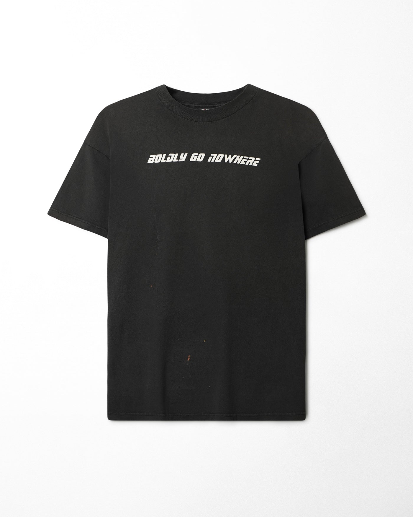GIANT "BOLDLY GO NOWHERE" BLACK FADED T-SHIRT