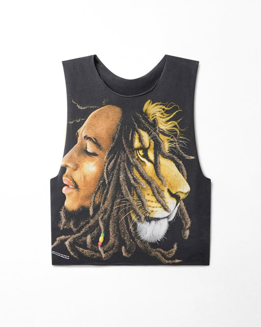 "BOB MARLEY" BLACK TANK TOP