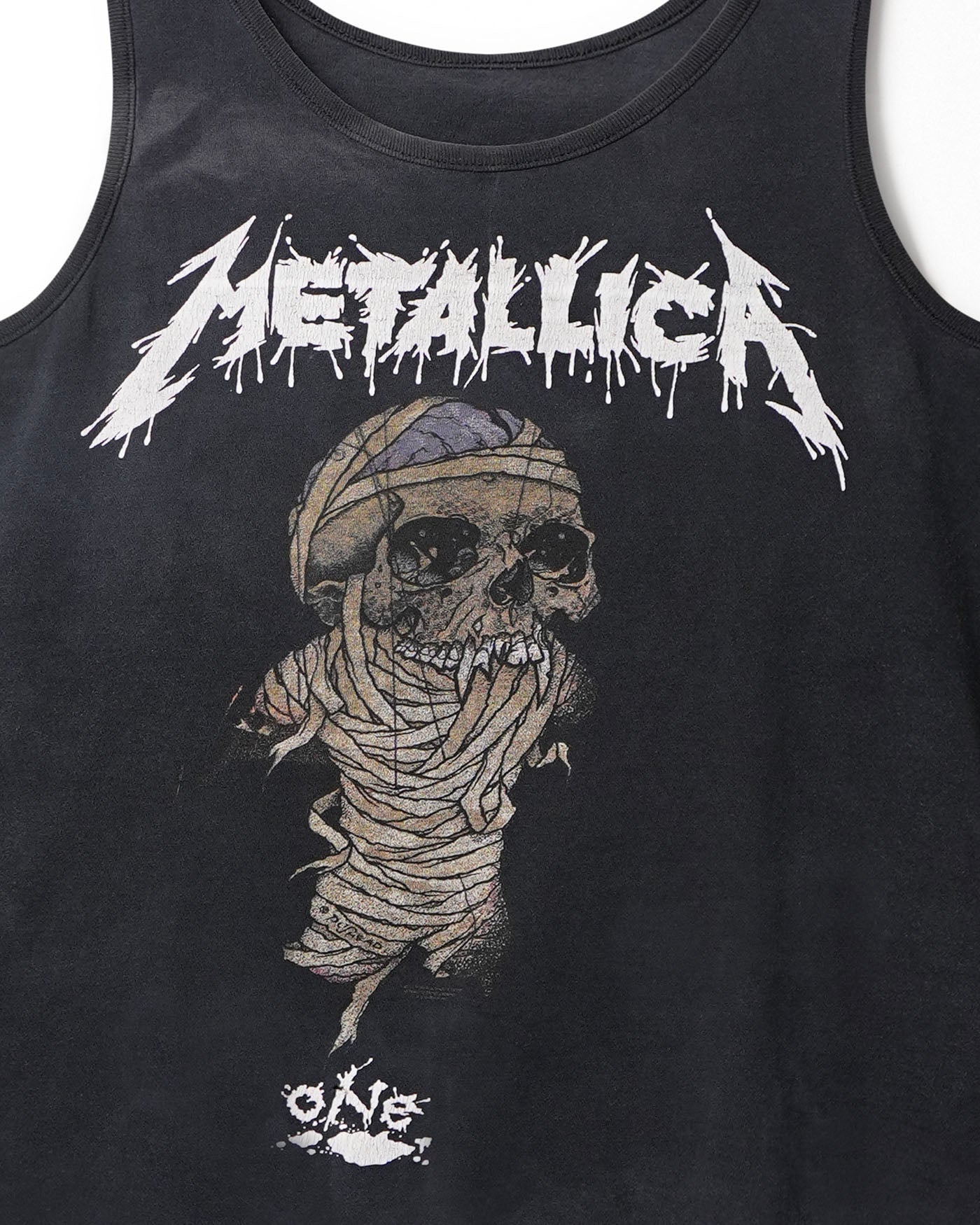 "METALLICA" BLACK FADED DISTRESSED TANK TOP
