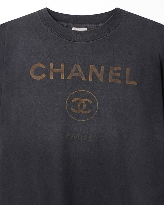 ONEITA "CHANEL" BLACK FADED T-SHIRT