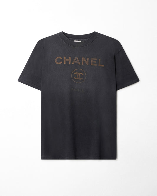 ONEITA "CHANEL" BLACK FADED T-SHIRT