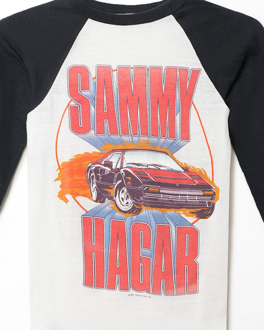 "SAMMY HAGAR" WHITE AND BLACK RAGLAN T-SHIRT