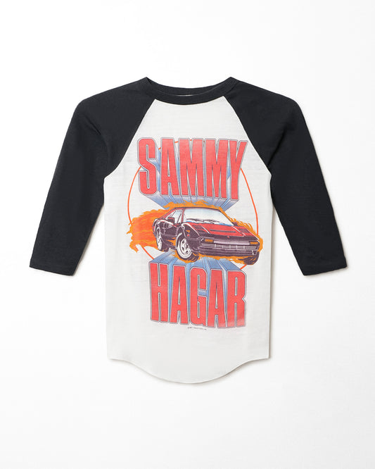 "SAMMY HAGAR" WHITE AND BLACK RAGLAN T-SHIRT