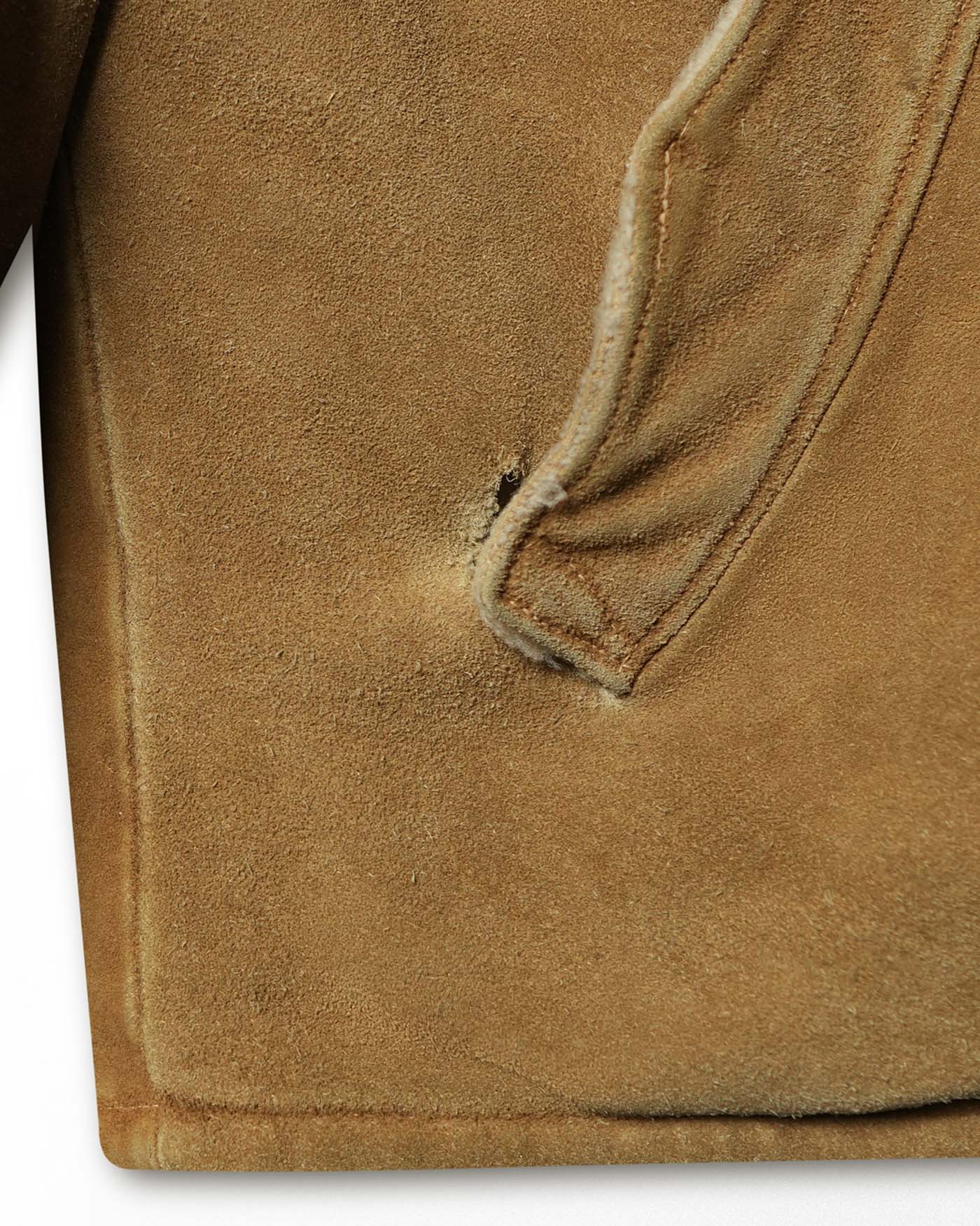 FO-O-KAY BROWN SUEDE SHEARLING JACKET